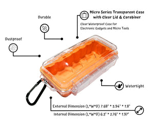 RAPTOR MICRO SERIES WATERTIGHT TRANSPARENT CASE